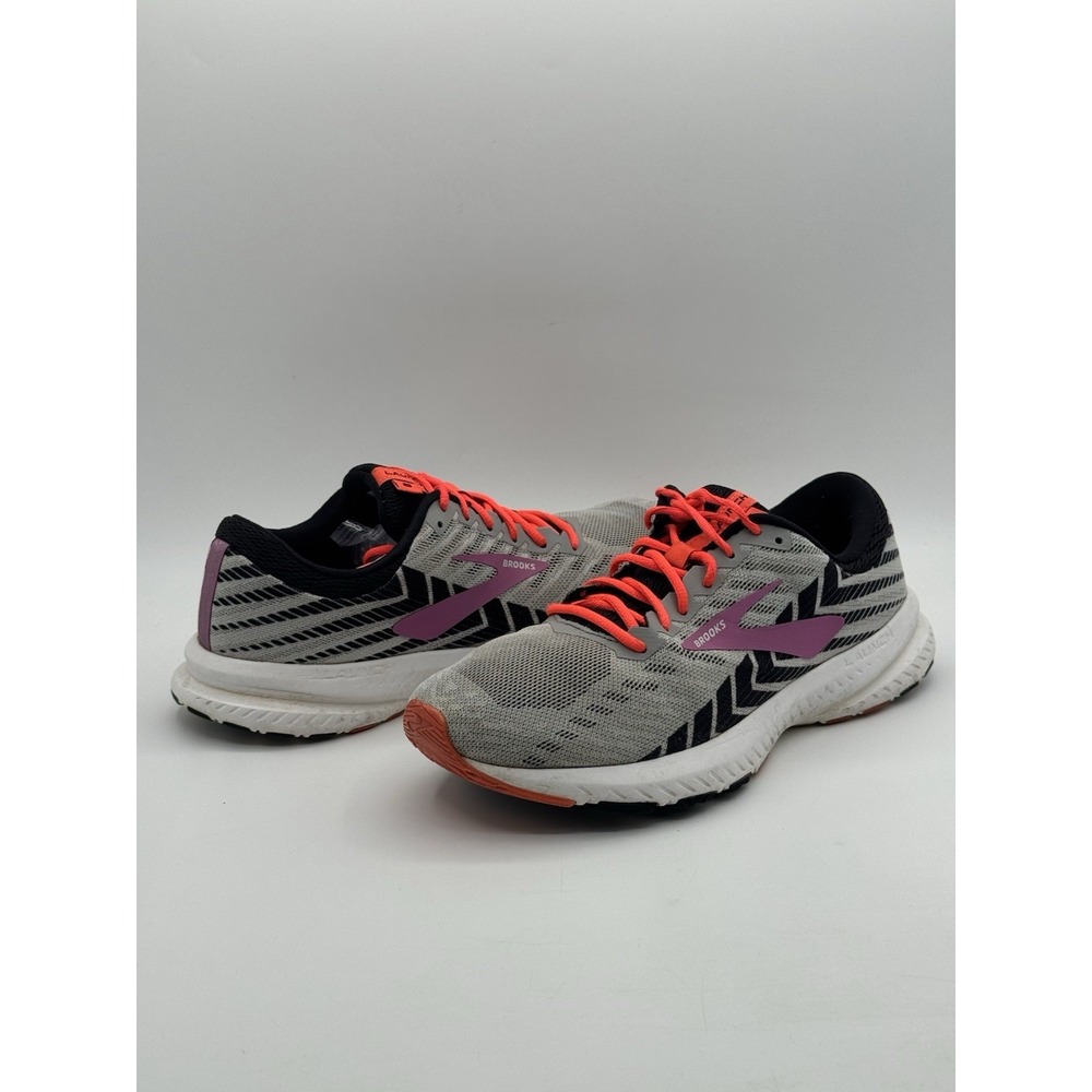 Brooks Launch Running Shoes Women's Size9 B Gray Pink Orange Sneakers - Picture 9 of 11